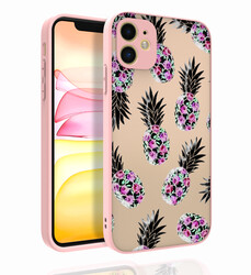 Apple iPhone 11 Case Patterned Camera Protected Glossy Zore Nora Cover - 1