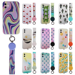 Apple iPhone 11 Case Patterned Hand Strap Corded Zore Arte Silicon Cover - 2