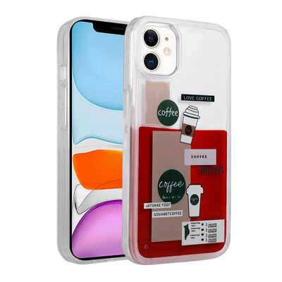 Apple iPhone 11 Case Patterned Liquid Zore Drink Silicone Cover - 1