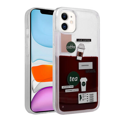 Apple iPhone 11 Case Patterned Liquid Zore Drink Silicone Cover - 4