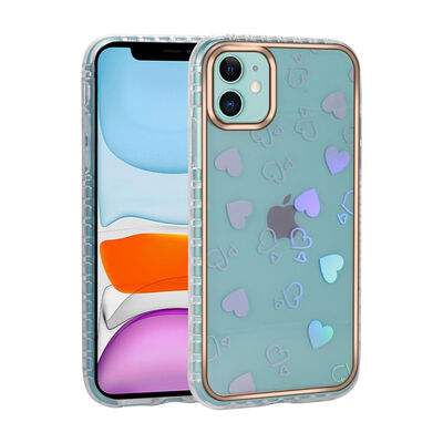Apple iPhone 11 Case Patterned Shining Transparent Zore Avva Cover - 5