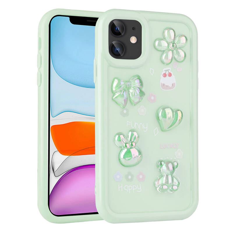 Apple iPhone 11 Case Relief Figured Shiny Zore Toys Silicone Cover - 5