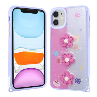 Apple iPhone 11 Case Shining Glitter Relief Figured Zore Cevze Cover - 2