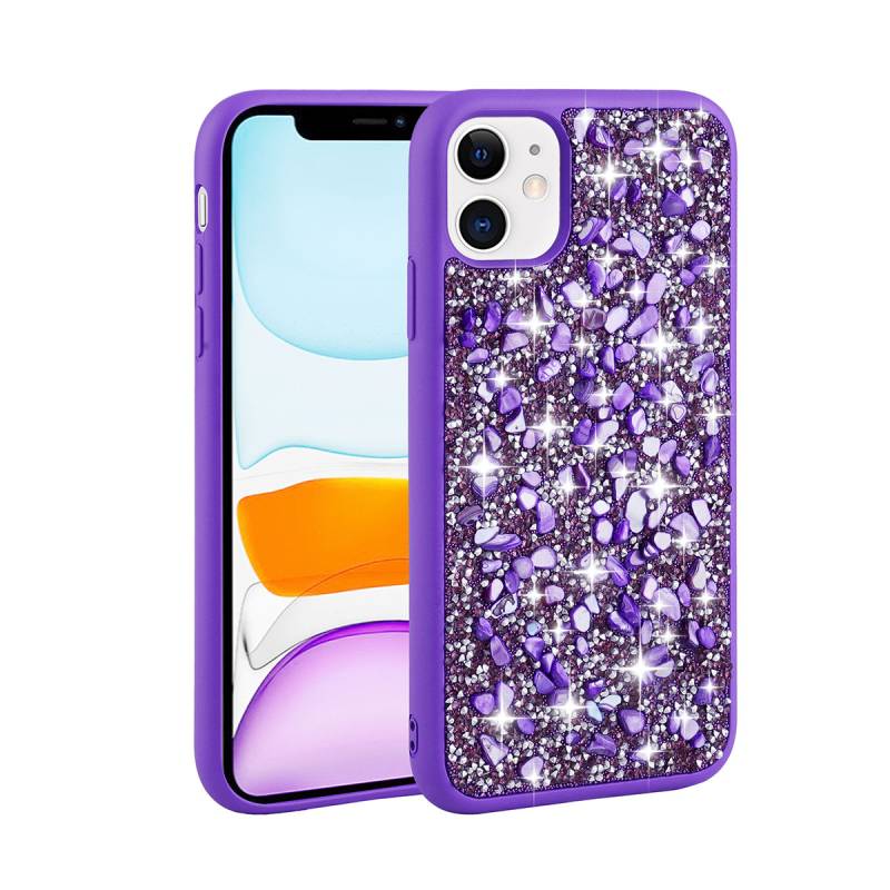 Apple iPhone 11 Case Shiny Stone Design Zore Linea Cover - 5