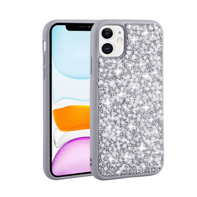 Apple iPhone 11 Case Shiny Stone Design Zore Linea Cover - 6