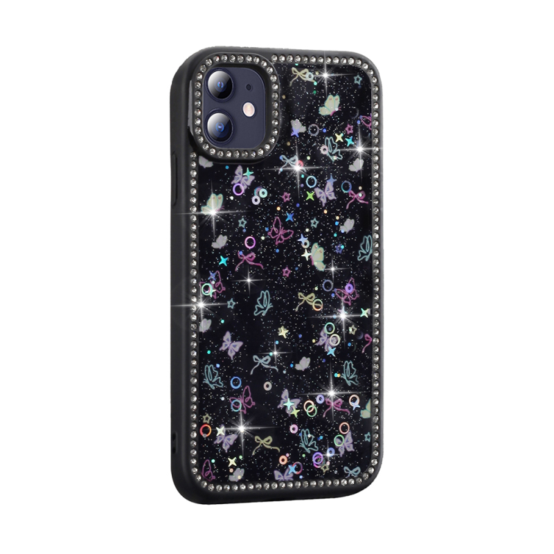 Apple iPhone 11 Case Stone and Glitter Design Zore Azra Cover - 6