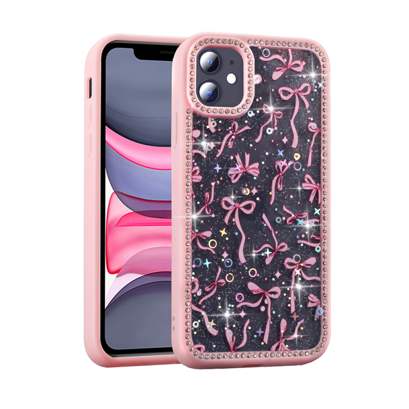 Apple iPhone 11 Case Stone and Glitter Design Zore Azra Cover - 4