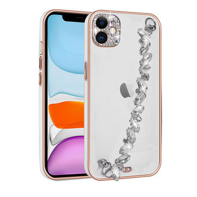 Apple iPhone 11 Case Stone Decorated Camera Protected Zore Blazer Cover With Hand Grip - 1
