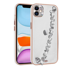 Apple iPhone 11 Case Stone Decorated Camera Protected Zore Blazer Cover With Hand Grip - 3
