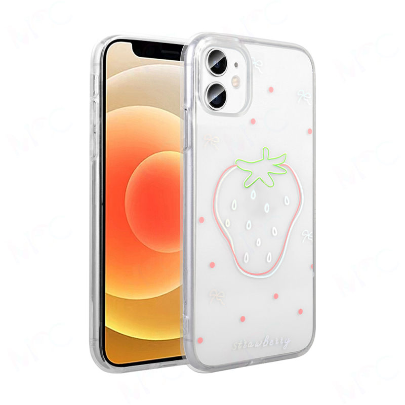 Apple iPhone 11 Case Transparent Figured Zore Folk Hard Cover - 4