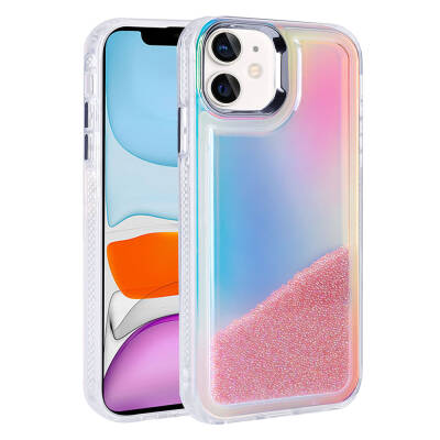 Apple iPhone 11 Case with Airbag Colored Back Surface Bead Design Zore Kumul Cover - 9