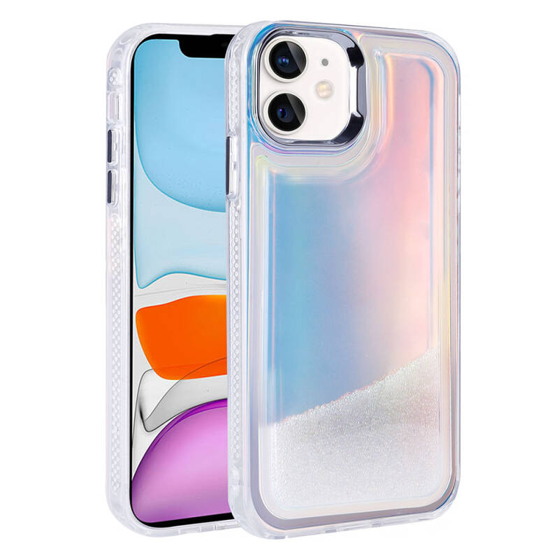 Apple iPhone 11 Case with Airbag Colored Back Surface Bead Design Zore Kumul Cover - 11