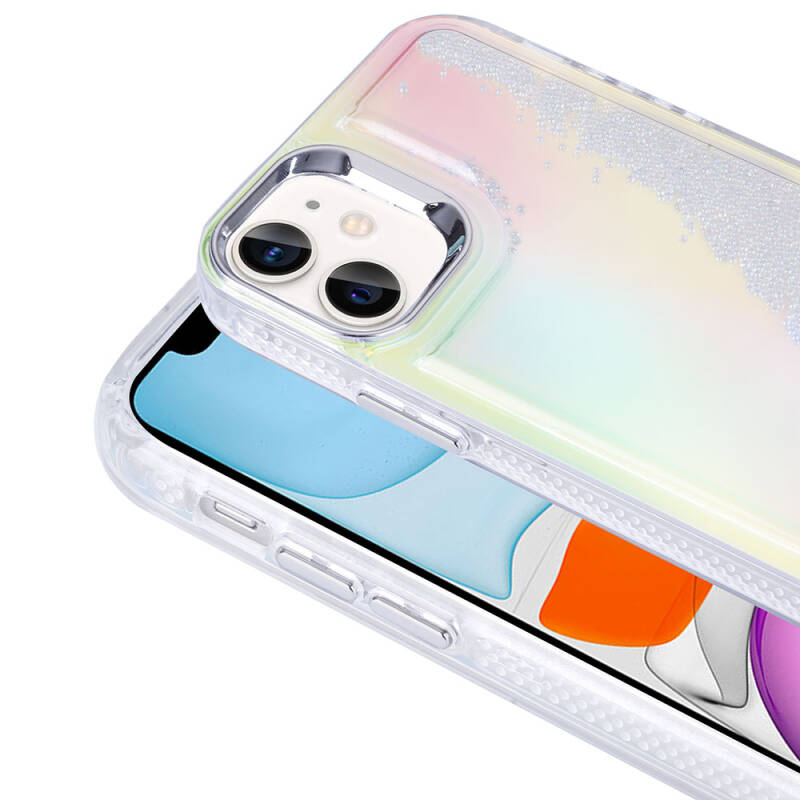 Apple iPhone 11 Case with Airbag Colored Back Surface Bead Design Zore Kumul Cover - 6