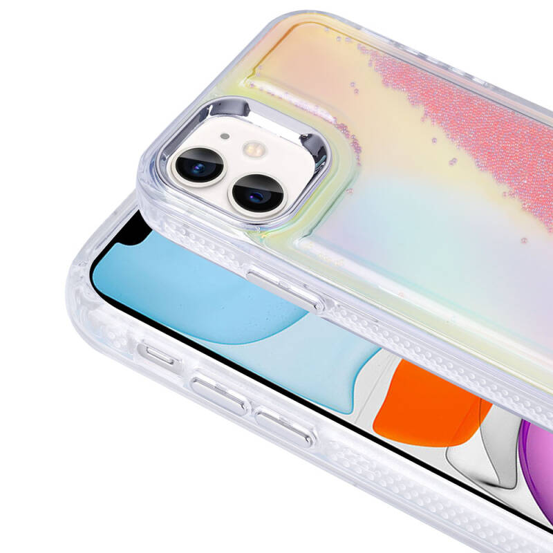 Apple iPhone 11 Case with Airbag Colored Back Surface Bead Design Zore Kumul Cover - 7