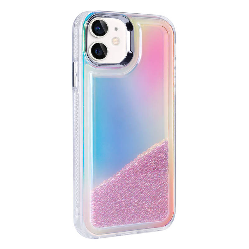 Apple iPhone 11 Case with Airbag Colored Back Surface Bead Design Zore Kumul Cover - 3