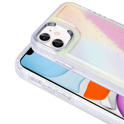 Apple iPhone 11 Case with Airbag Colored Back Surface Bead Design Zore Kumul Cover - 4