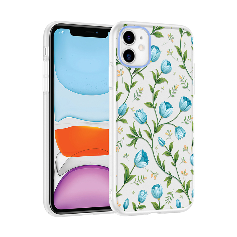 Apple iPhone 11 Case with Camera Protector, Patterned Zore Clip Cover - 1