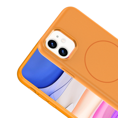 Apple iPhone 11 Case with M-Safe Charging Feature, Metal Camera Frame, Zore Edi Silicone Cover - 17