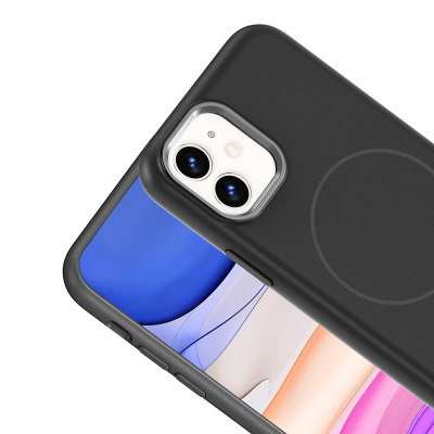 Apple iPhone 11 Case with M-Safe Charging Feature, Metal Camera Frame, Zore Edi Silicone Cover - 19