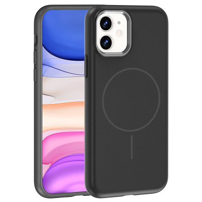 Apple iPhone 11 Case with M-Safe Charging Feature, Metal Camera Frame, Zore Edi Silicone Cover - 4