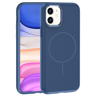 Apple iPhone 11 Case with M-Safe Charging Feature, Metal Camera Frame, Zore Edi Silicone Cover - 5