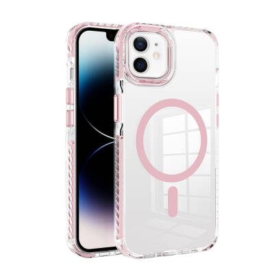 Apple iPhone 11 Case with Magsafe Charging Feature Airbag Attachable Strap Zore Nana Cover - 4