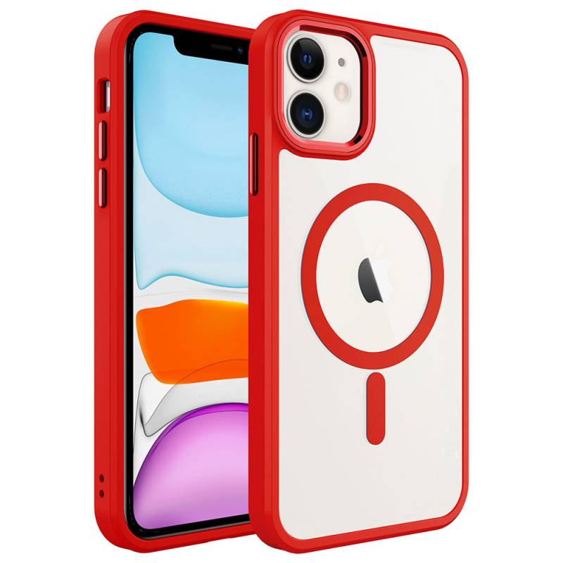 Apple iPhone 11 Case with Wireless Charger Zore Krom Magsafe Silicone Cover - 1