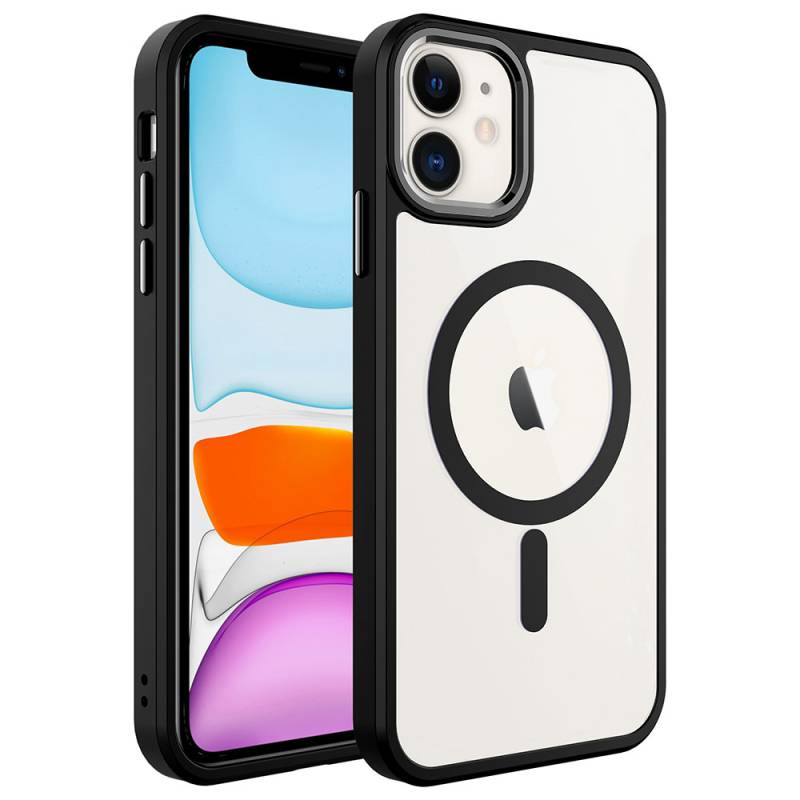 Apple iPhone 11 Case with Wireless Charger Zore Krom Magsafe Silicone Cover - 10