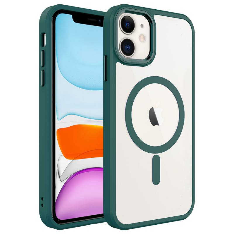 Apple iPhone 11 Case with Wireless Charger Zore Krom Magsafe Silicone Cover - 8
