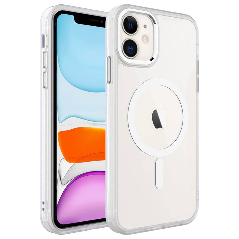 Apple iPhone 11 Case with Wireless Charger Zore Krom Magsafe Silicone Cover - 12