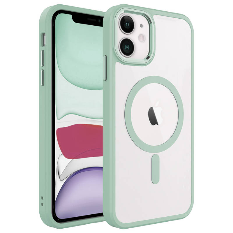 Apple iPhone 11 Case with Wireless Charger Zore Krom Magsafe Silicone Cover - 11