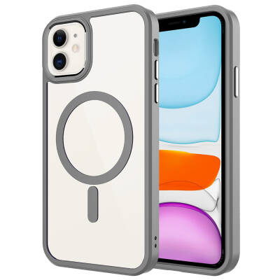 Apple iPhone 11 Case with Wireless Charger Zore Krom Magsafe Silicone Cover - 16