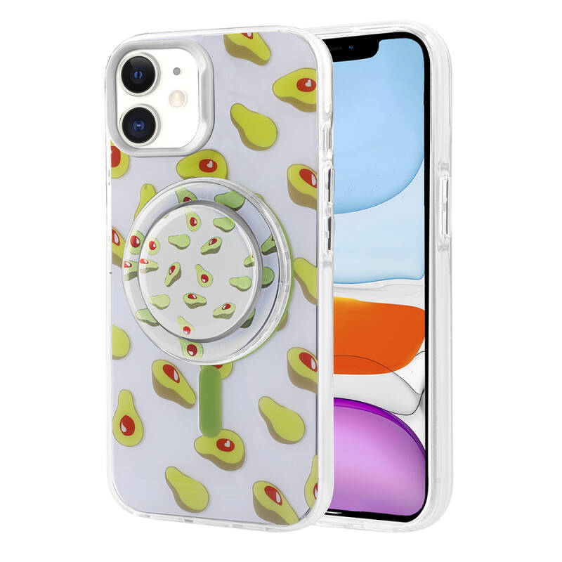 Apple iPhone 11 Case Zore Tiktok Cover with Magsafe Charging Feature and Plug-in Pop Socket - 10