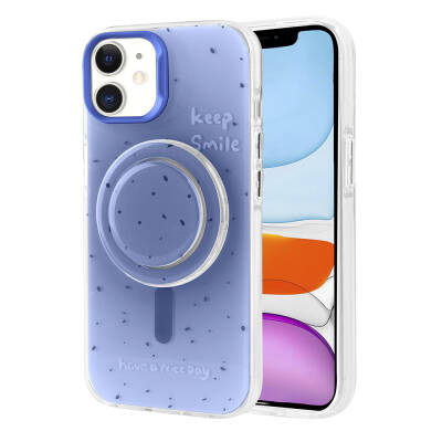 Apple iPhone 11 Case Zore Tiktok Cover with Magsafe Charging Feature and Plug-in Pop Socket - 9