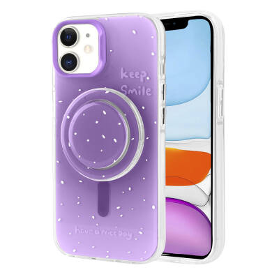 Apple iPhone 11 Case Zore Tiktok Cover with Magsafe Charging Feature and Plug-in Pop Socket - 13