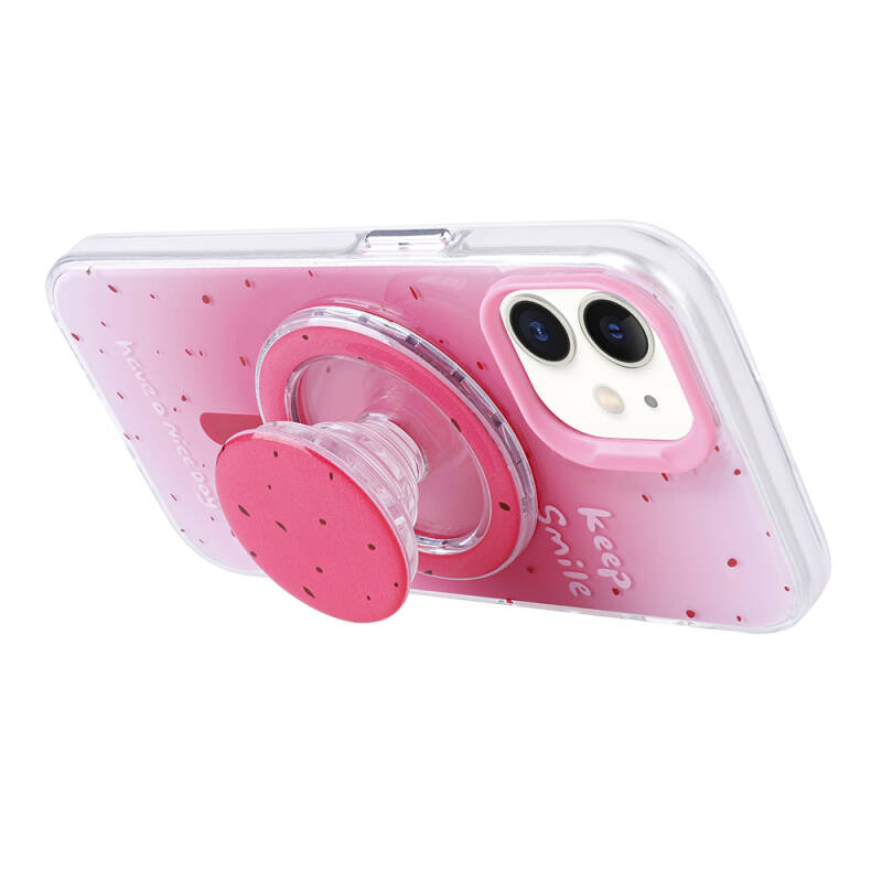 Apple iPhone 11 Case Zore Tiktok Cover with Magsafe Charging Feature and Plug-in Pop Socket - 8