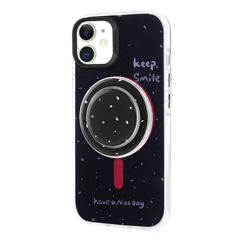 Apple iPhone 11 Case Zore Tiktok Cover with Magsafe Charging Feature and Plug-in Pop Socket - 16