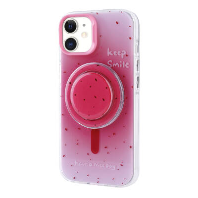 Apple iPhone 11 Case Zore Tiktok Cover with Magsafe Charging Feature and Plug-in Pop Socket - 17