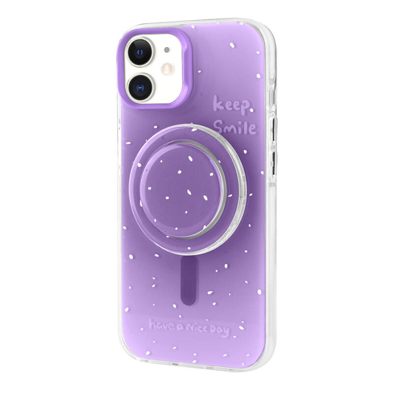 Apple iPhone 11 Case Zore Tiktok Cover with Magsafe Charging Feature and Plug-in Pop Socket - 18