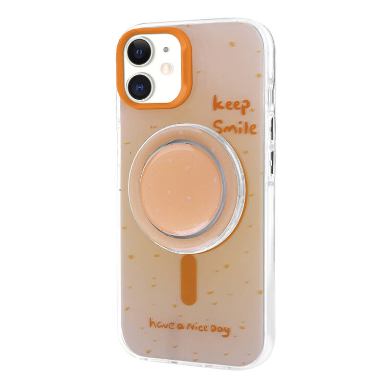 Apple iPhone 11 Case Zore Tiktok Cover with Magsafe Charging Feature and Plug-in Pop Socket - 19