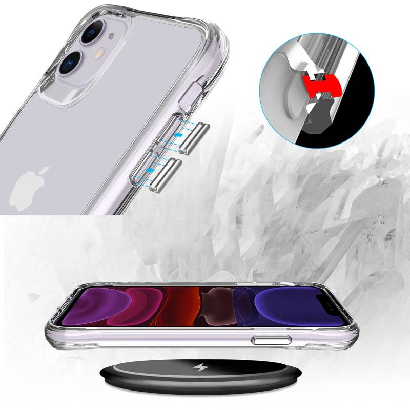 Apple iPhone 11 Case Zore Transparent Ultra Thin Airbag Design Okka Cover - 5