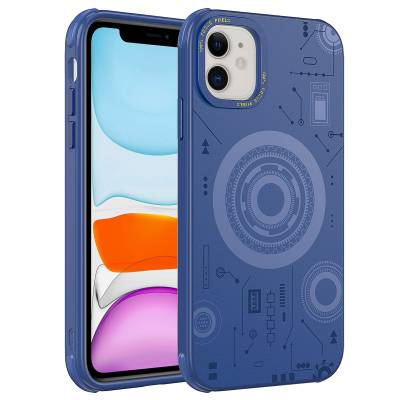 Apple iPhone 11 Case Zore Wireless Charging Patterned Hot Cover - 8