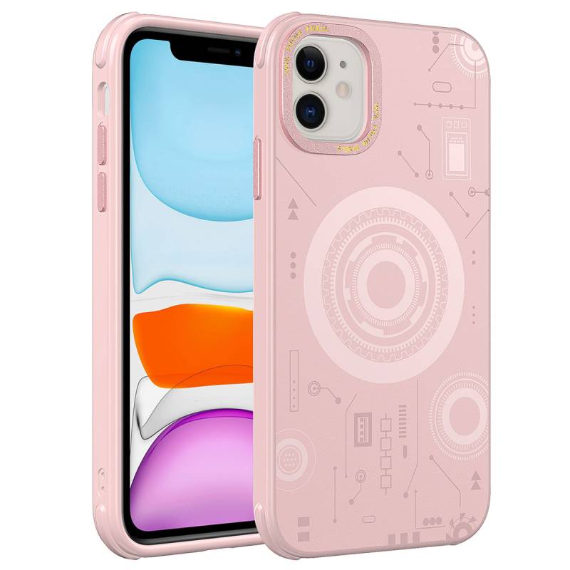 Apple iPhone 11 Case Zore Wireless Charging Patterned Hot Cover - 3