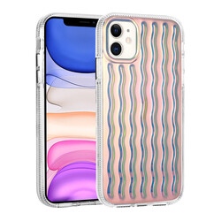 Apple iPhone 11 Kılıf Case Embossed Wave Design Silicone Zore Ismira Cover - 9