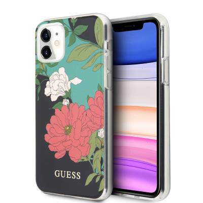 Apple iPhone 11 Kılıf GUESS Çiçek Desenli Tasarım Kapak - 1