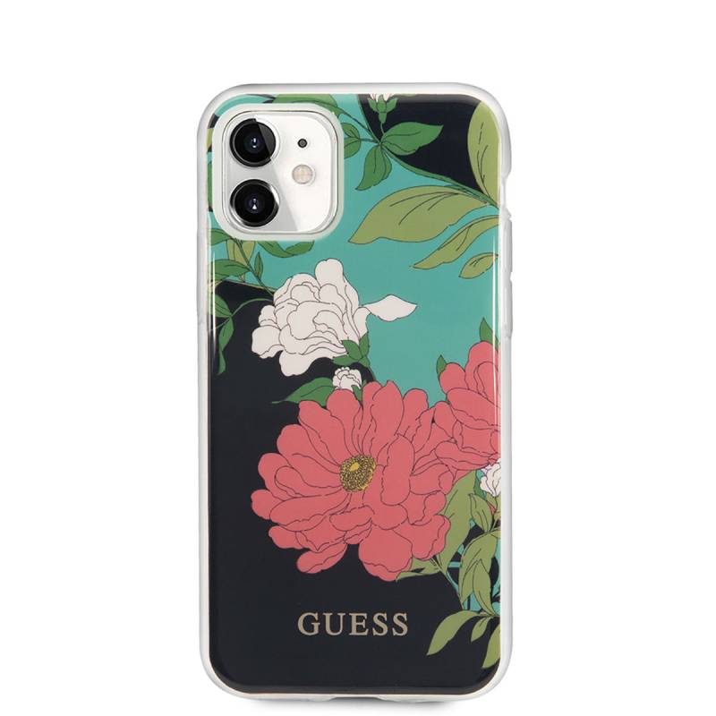 Apple iPhone 11 Kılıf GUESS Çiçek Desenli Tasarım Kapak - 6