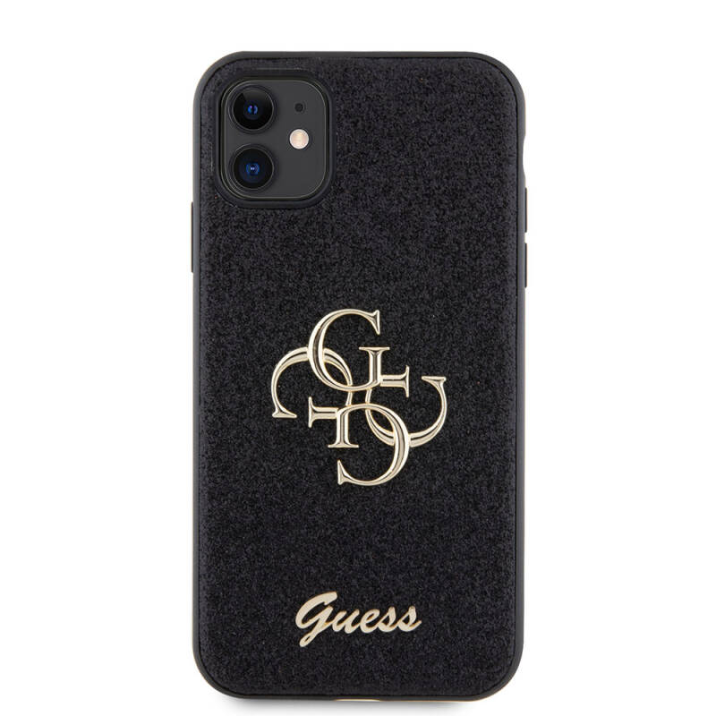 Apple iPhone 11 Kılıf Guess Orjinal Lisanslı 4G Büyük Metal Logolu Glitter Kapak - 3