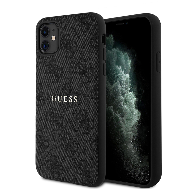 Apple iPhone 11 Kılıf Guess Orjinal Lisanslı 4G Desen Yazı Logolu Kapak - 1