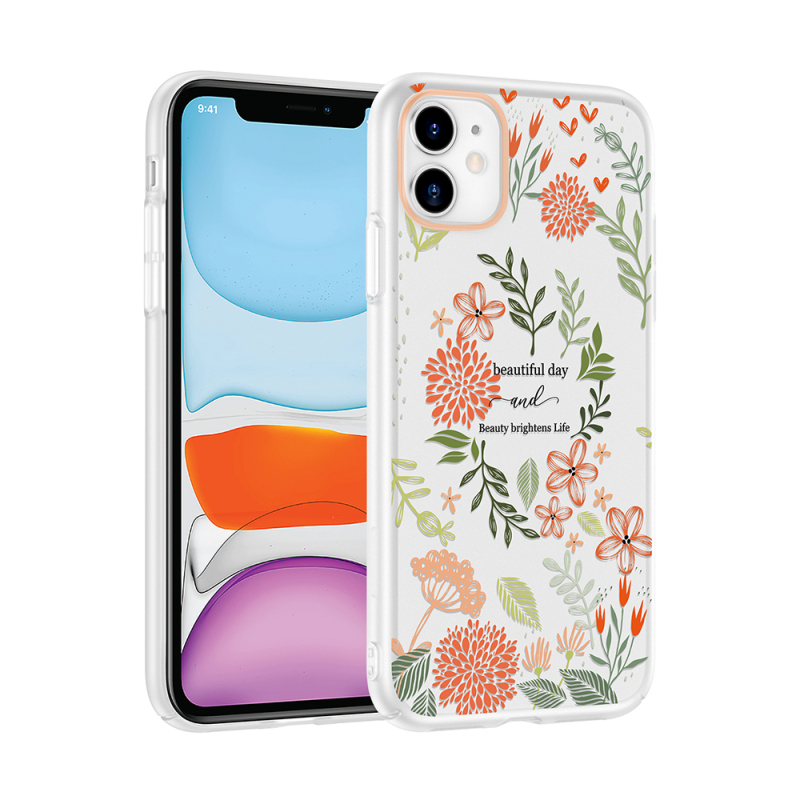 Apple iPhone 11 Kılıf Kamera Korumalı Desenli Zore Klip Kapak - 4