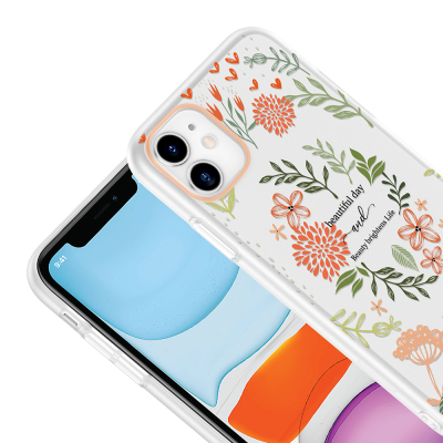 Apple iPhone 11 Kılıf Kamera Korumalı Desenli Zore Klip Kapak - 12
